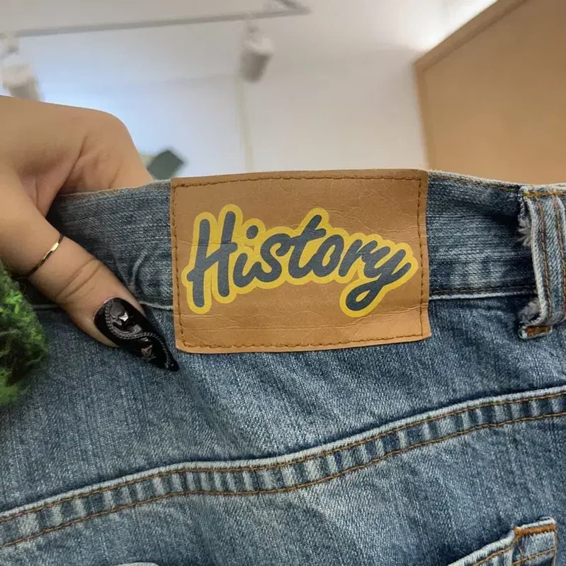 히스토리 빈티지 키치 유니크 스트릿 버니 데님팬츠 32인치 C08544 상품이미지5