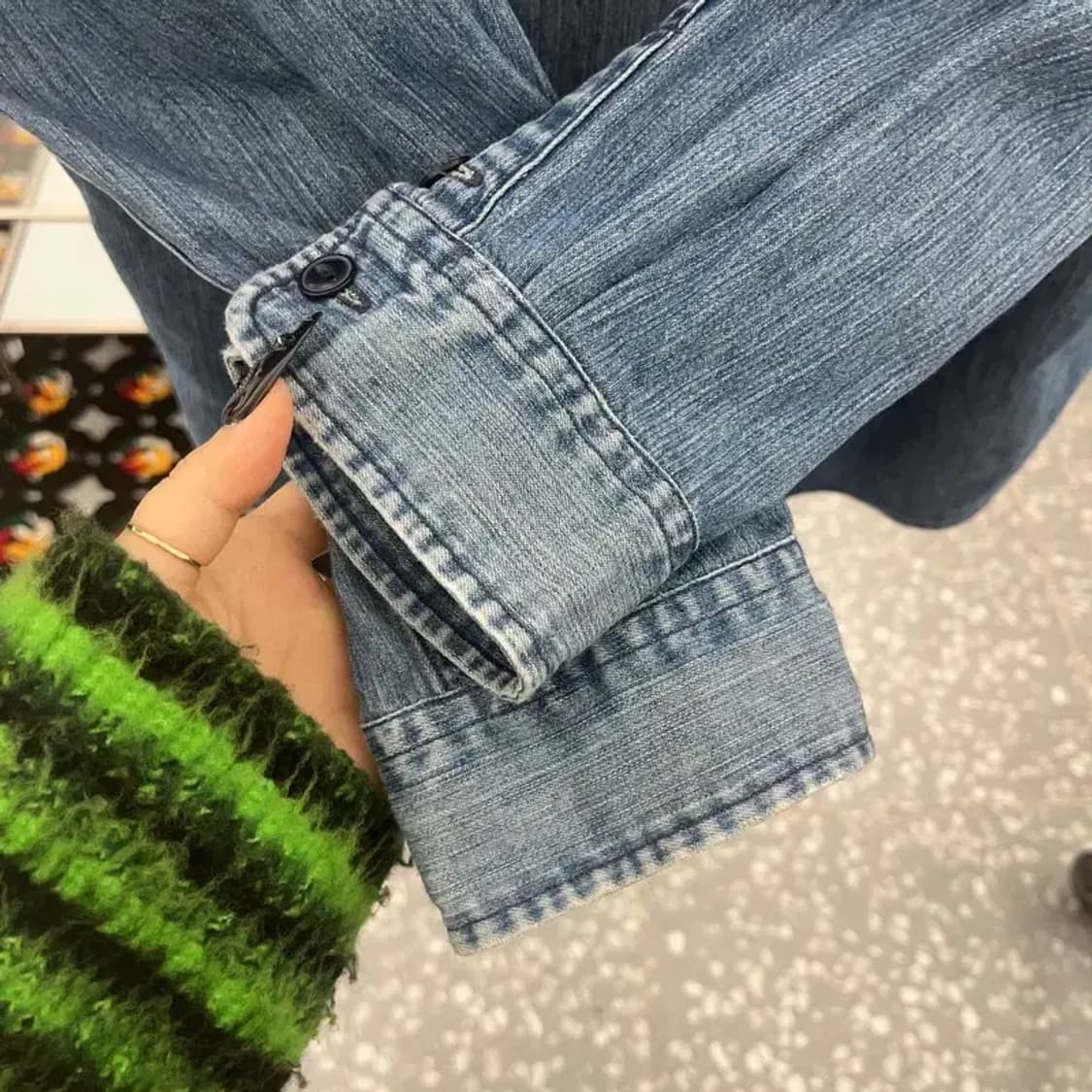 폴로 랄프로렌 빈티지 워싱 워크 데님 셔츠 XL C08520 상품이미지7