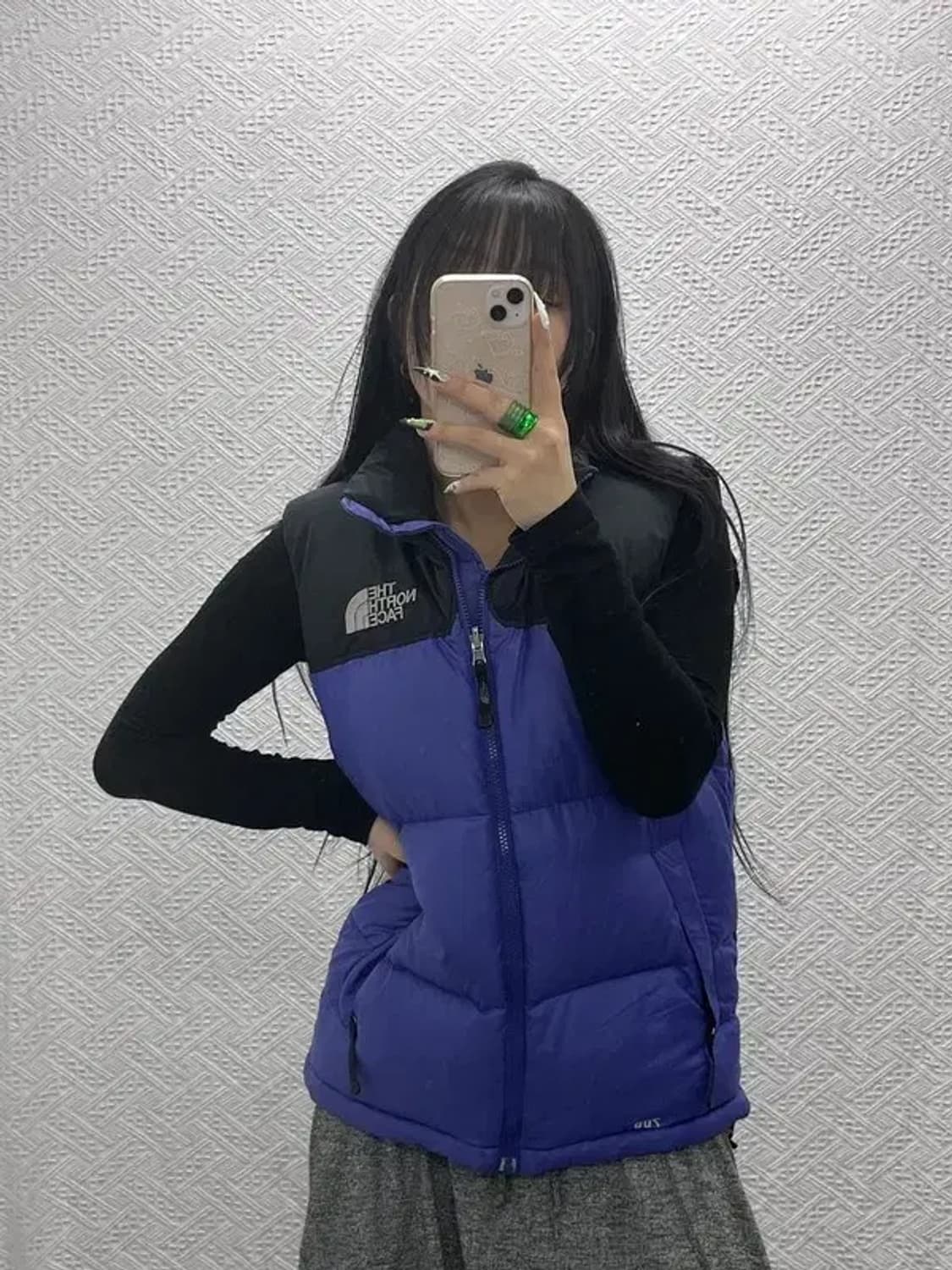 노스페이스 눕시 Y2K 90's 퍼플 구스다운 패딩 조끼 S C08542 상품이미지2