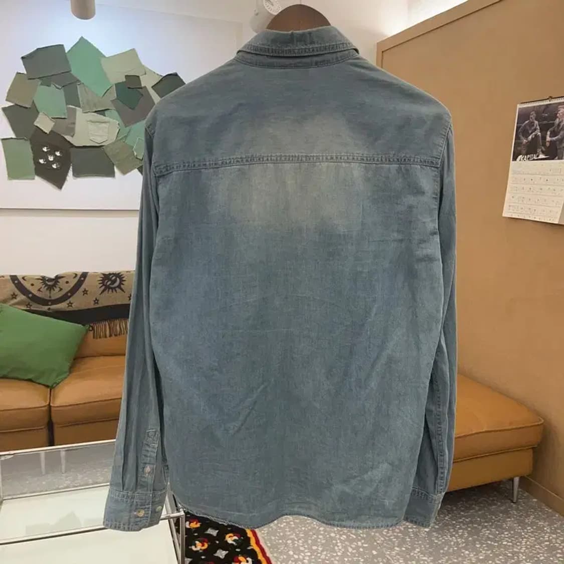 디키즈 웨스턴 빈티지무드 워싱 데님 셔츠 L C08538 상품이미지4