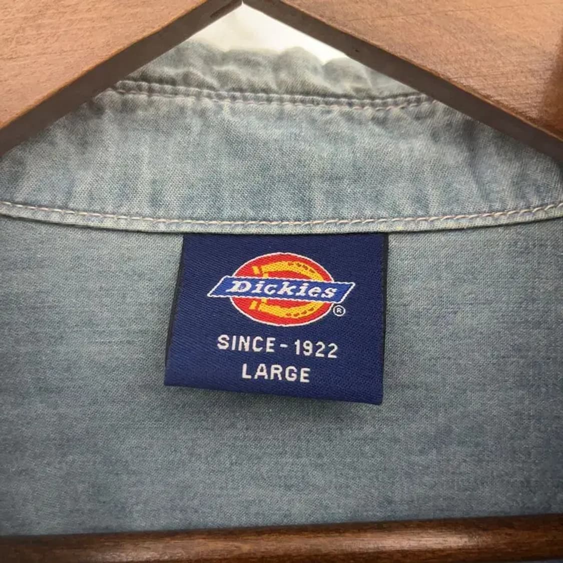 디키즈 웨스턴 빈티지무드 워싱 데님 셔츠 L C08538 상품이미지5