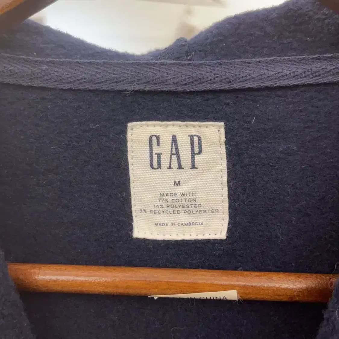 갭 올드스쿨 레트로 Y2K 빅로고 약기모 후드집업 M C08523 상품이미지5