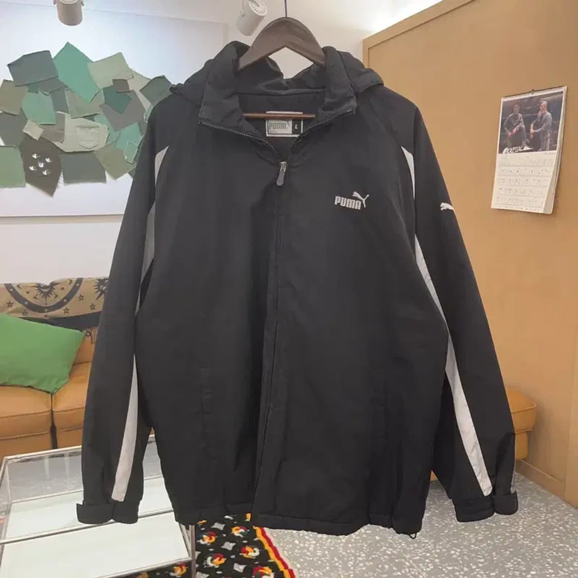 푸마 올드스쿨 레트로 슬리브배색 바람막이 자켓 L C08531 상품이미지3