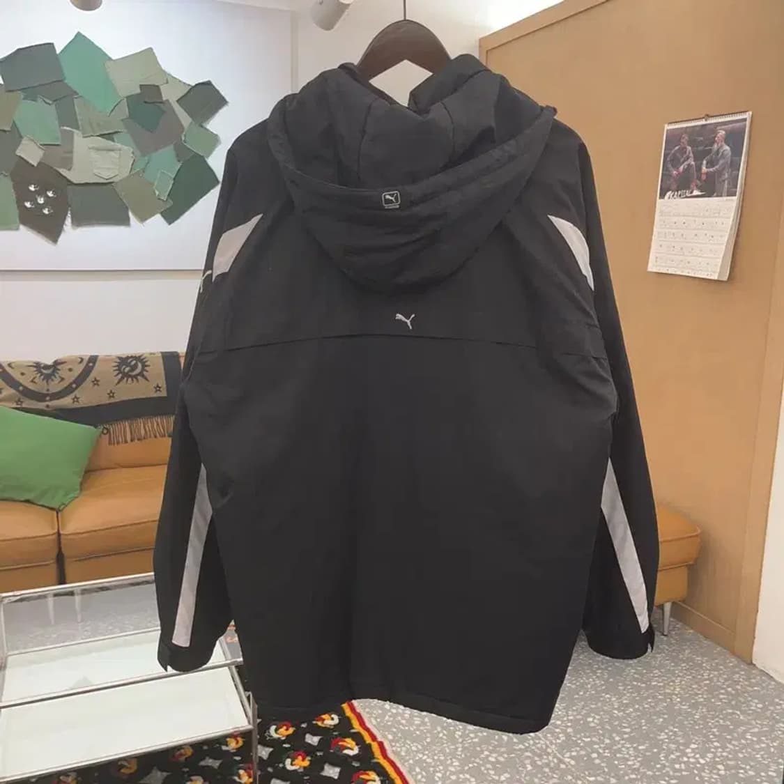 푸마 올드스쿨 레트로 슬리브배색 바람막이 자켓 L C08531 상품이미지4