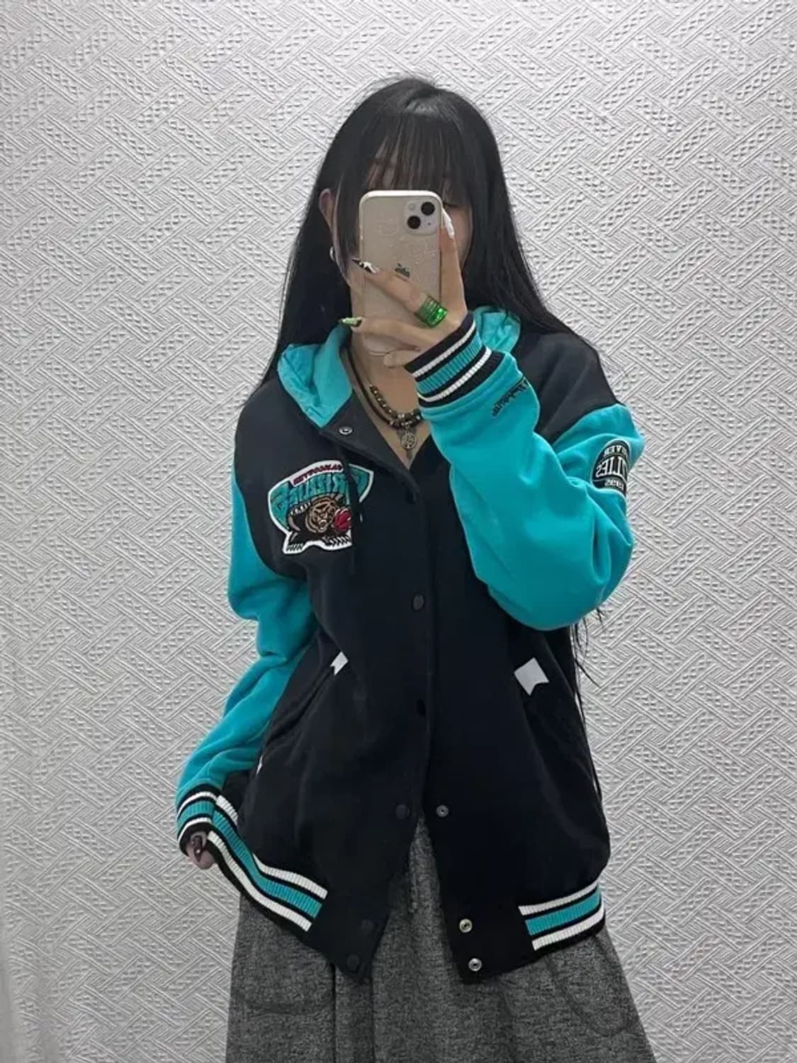 미첼엔네스 NBA 희귀 벤쿠버 그리즐리 바시티자켓 L C08528 상품이미지1