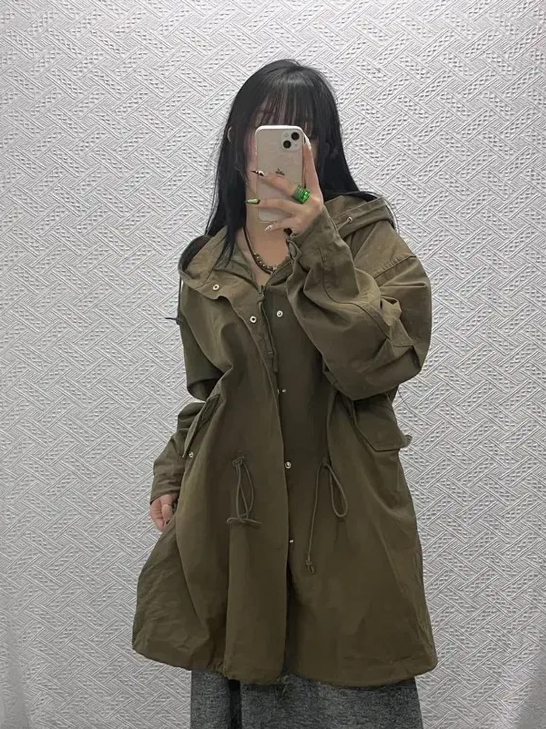 라퍼지 스토어 피쉬테일 말차카키 오버핏 야상 자켓 S C08537 상품이미지2