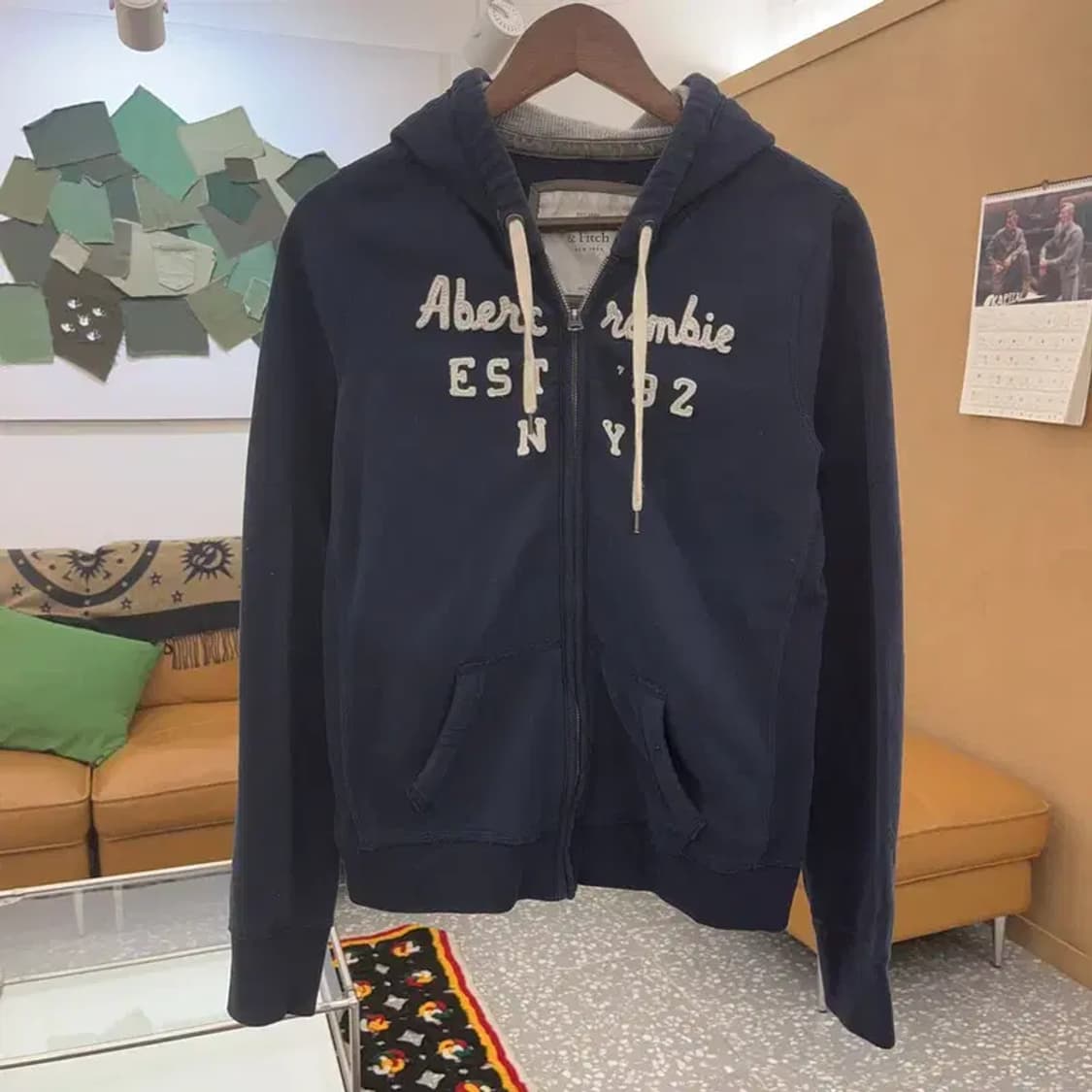 아베크롬비 올드스쿨 00's 슬립핏 약기모 후드집업 L C08535 상품이미지3