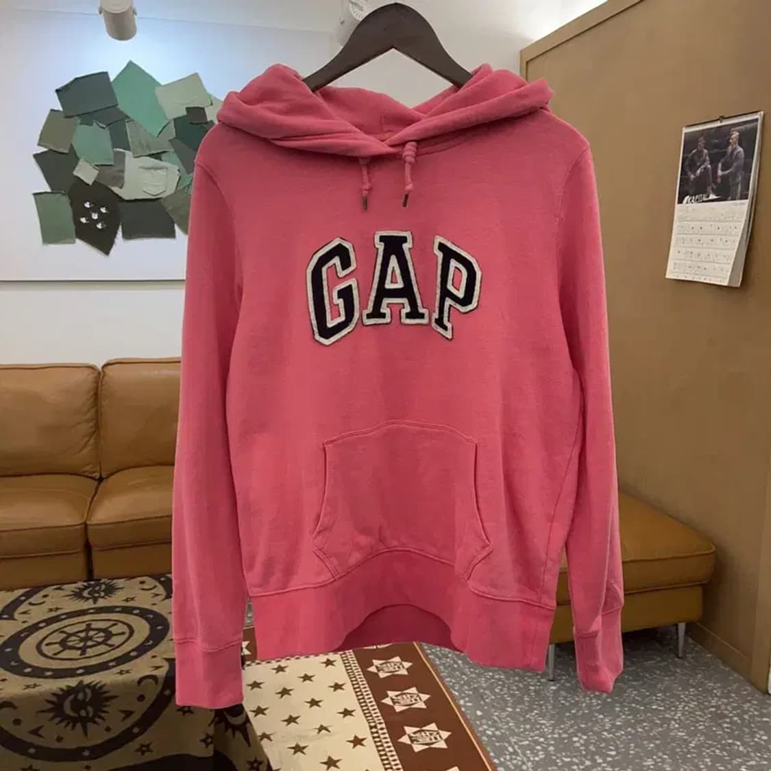 갭 Y2K 00's 키치 딸기맛 핫핑크 약기모 후드티 L C08559 상품이미지3