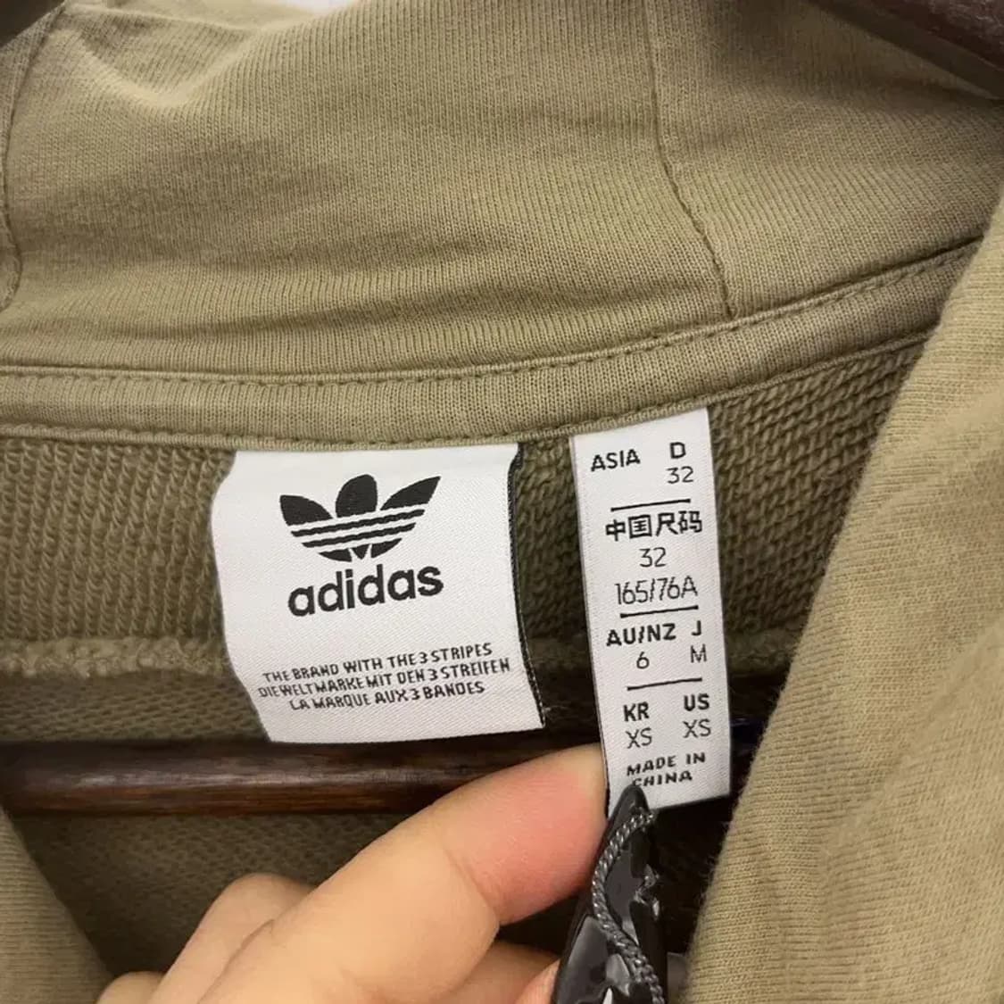 아디다스 아디브레이크 스트릿힙합 올리브카키 후드티 XS C08562 상품이미지5