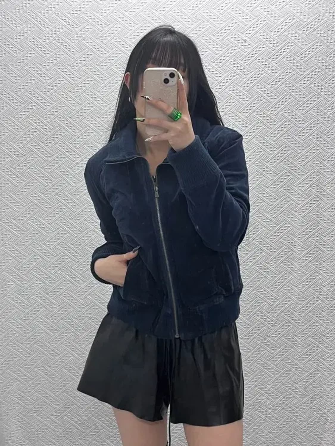 빈티지 캐주얼시크 프린세스 라인 드레이프 벨벳 자켓 90 C08566 상품이미지2