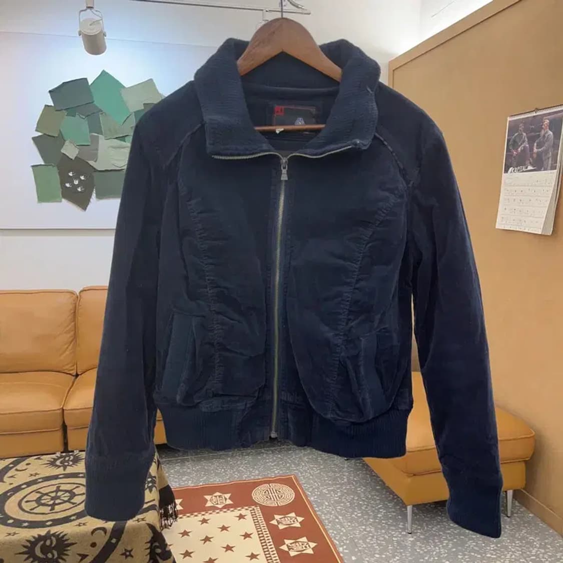 빈티지 캐주얼시크 프린세스 라인 드레이프 벨벳 자켓 90 C08566 상품이미지3