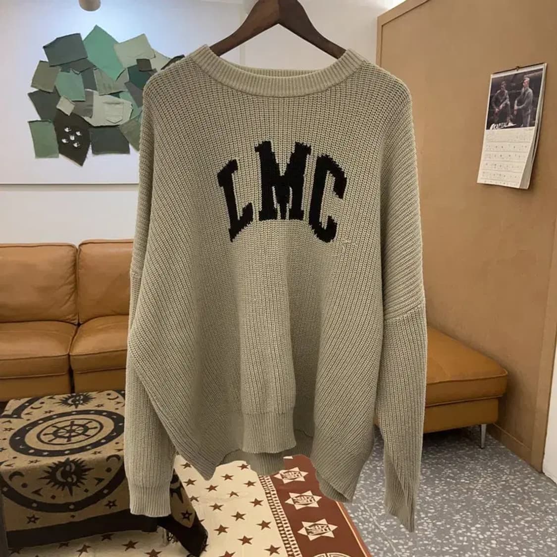 LMC 빈티지 오버핏 빅로고 뜨개 니트 2 C08580 상품이미지3