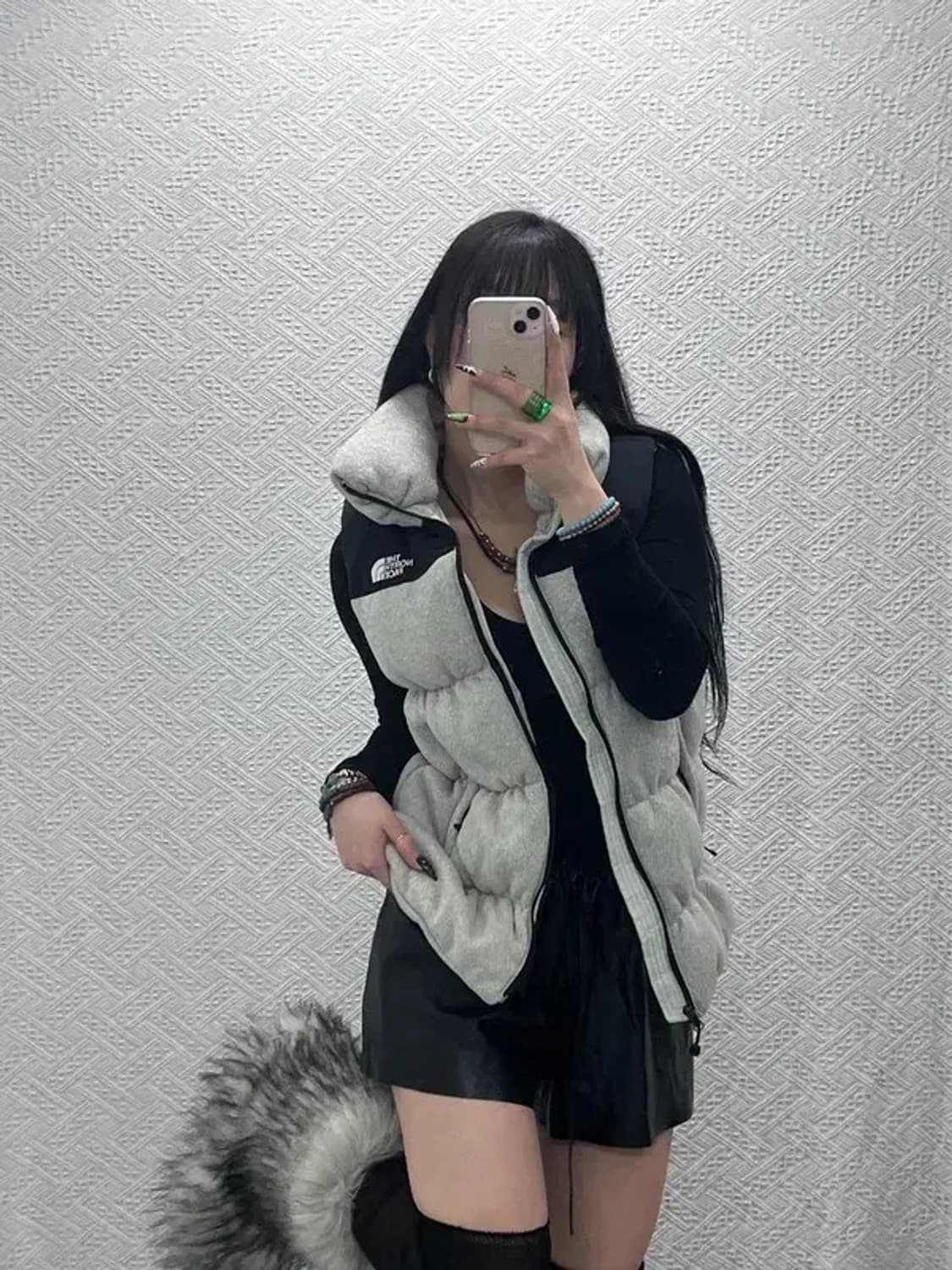 노스페이스 700 멜란지그레이 거위털 패딩 조끼 85 C08585 상품이미지2