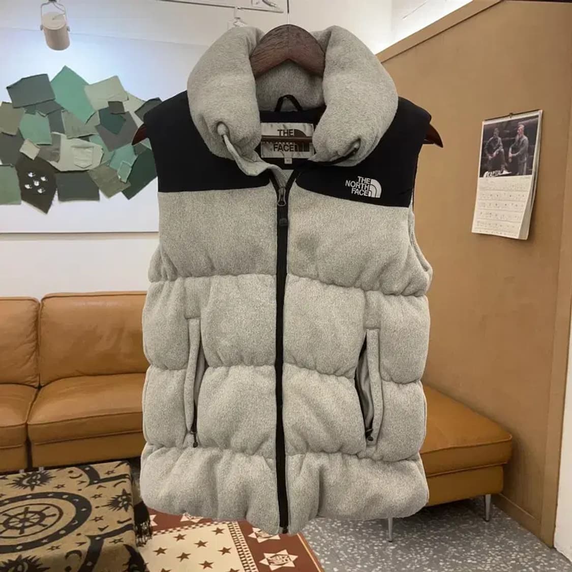 노스페이스 700 멜란지그레이 거위털 패딩 조끼 85 C08585 상품이미지3