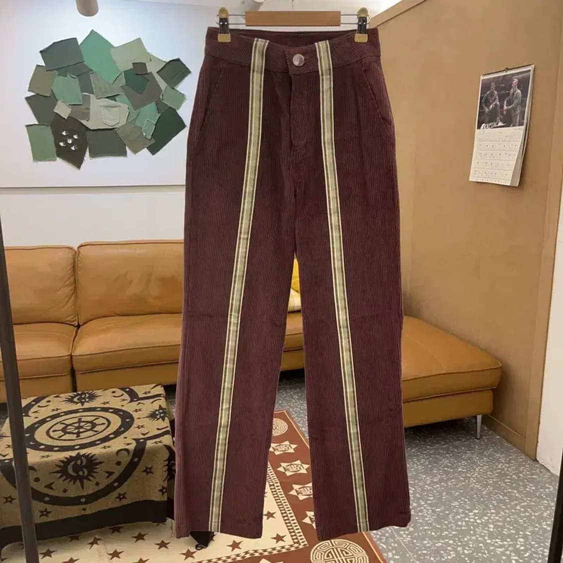 스컬프터 빈티지 레트로 테이프라인 코듀로이 바지 XS C08593 상품이미지3