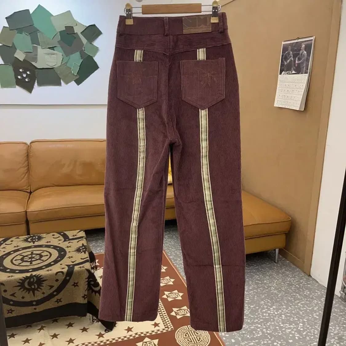 스컬프터 빈티지 레트로 테이프라인 코듀로이 바지 XS C08593 상품이미지4