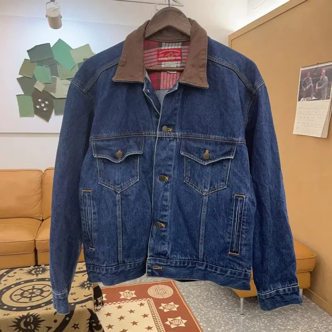 말보로 컨트리 스토어 캐주얼시크 레더카라 데님자켓 M C08564 상품이미지3