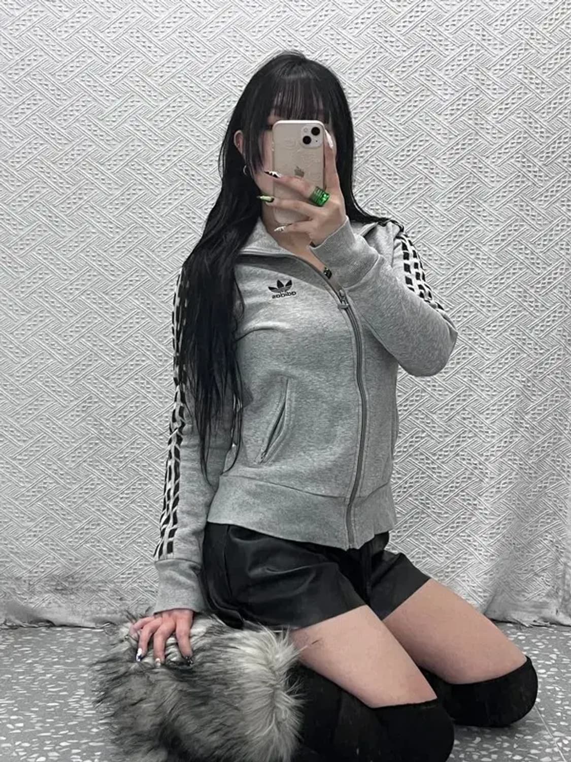 아디다스 희귀 갸루 지브라 레오파드 스웻 져지 집업 95 C08571 상품이미지1