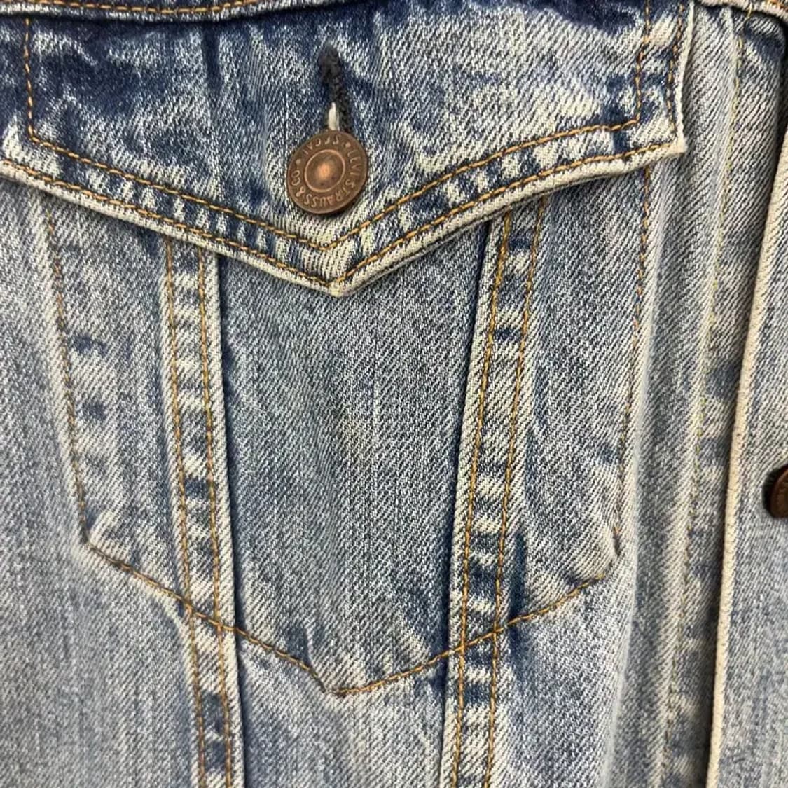 리바이스 빈티지 컨트리 트러커 워싱 연청 데님자켓 L C08584 상품이미지10