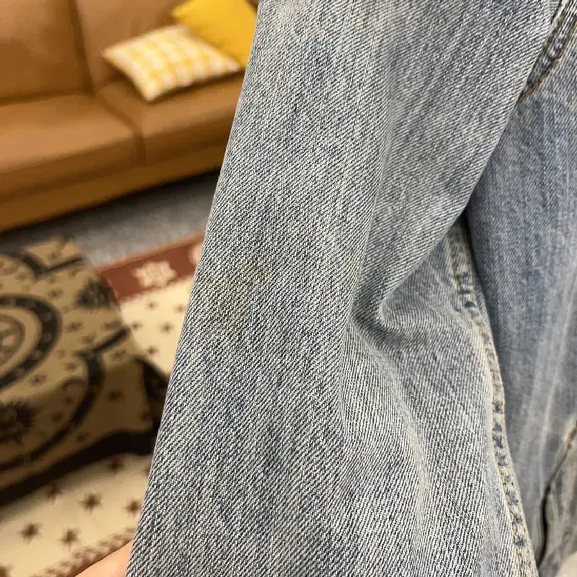 리바이스 빈티지 컨트리 트러커 워싱 연청 데님자켓 L C08584 상품이미지9