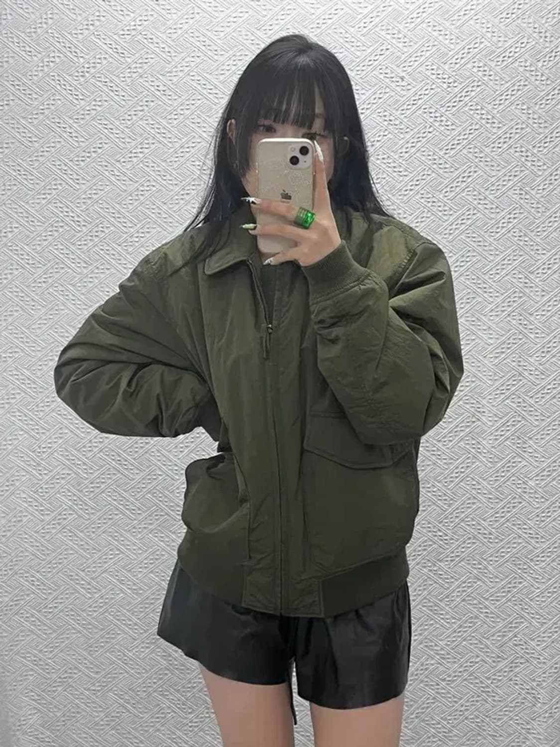 유니클로 X JW앤더슨 말차카키 패디드 블루종 항공점퍼 L C08558 상품이미지1