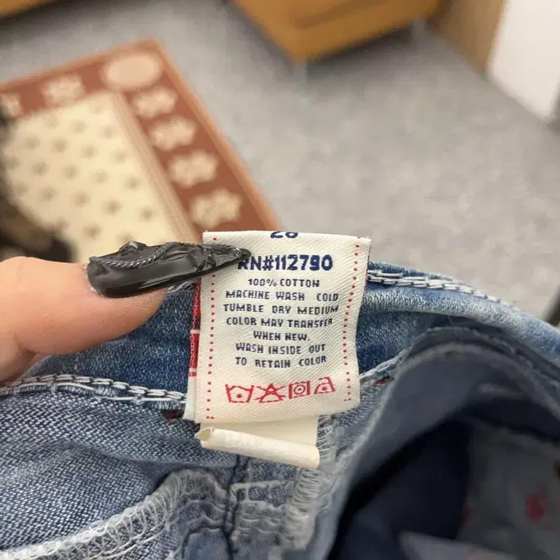 트루릴리전 JOY Y 빈티지 포켓스티치 데님팬츠 28인치 C08590 상품이미지7