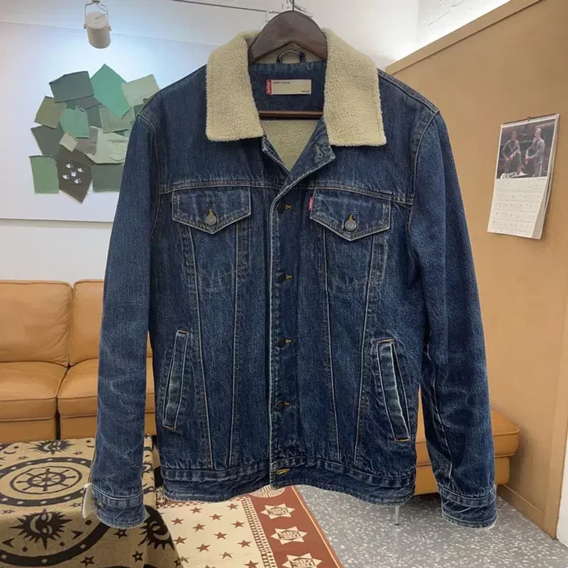 리바이스 컨트리 트러커 빈티지 쉐르파 양털 데님자켓 L C08598 상품이미지3