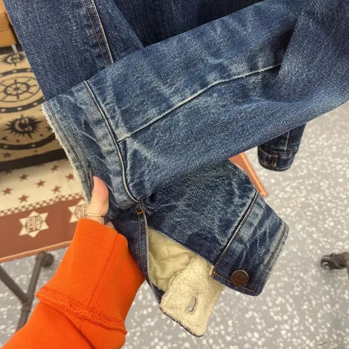 리바이스 컨트리 트러커 빈티지 쉐르파 양털 데님자켓 L C08598 상품이미지7