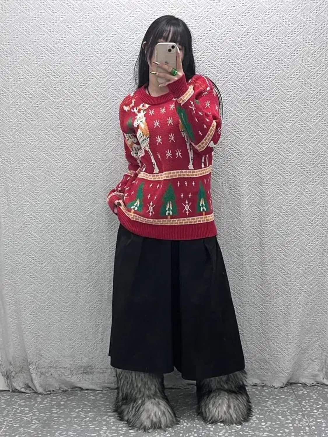 빈티지 폭닥 노르딕 코위찬 홀리데이 뜨개 니트 95 C08599 상품이미지2