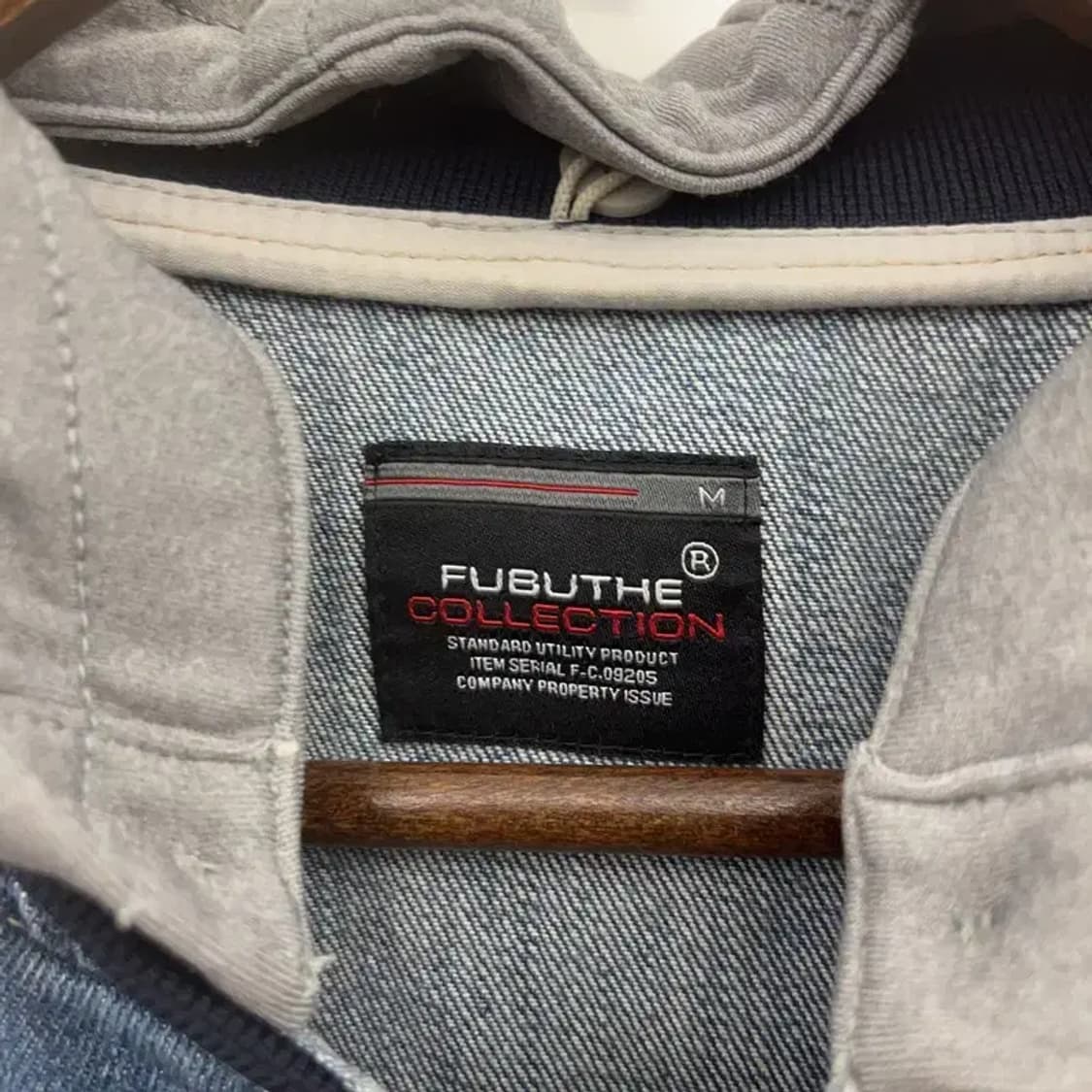 푸부 올드스쿨 레트로 Y2K 패치워크 데님 후드집업 M C08609 상품이미지5