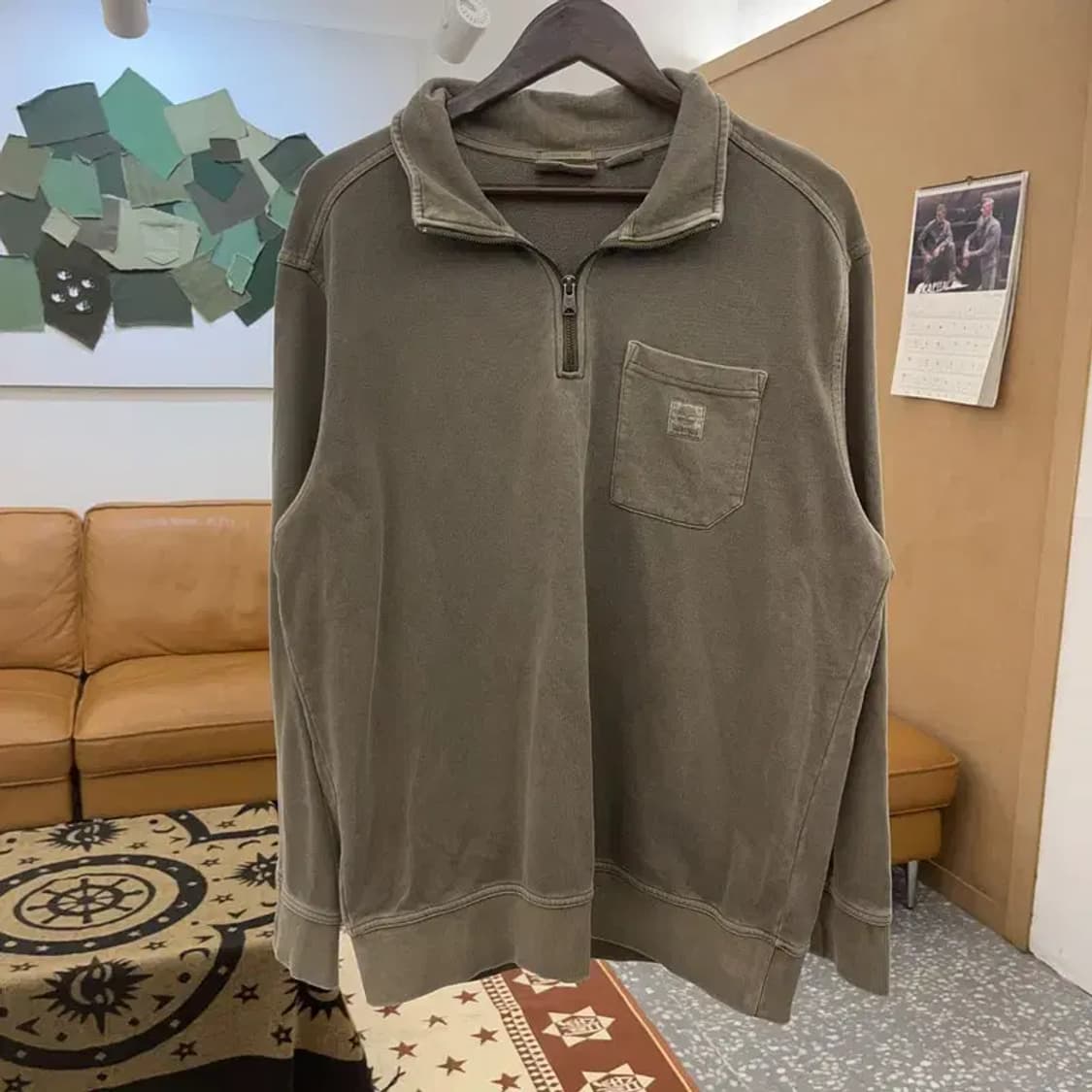 팀버랜드 빈티지 그런지 캐주얼 반집업 맨투맨 L C08611 상품이미지3