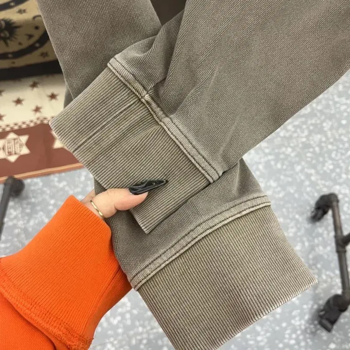 팀버랜드 빈티지 그런지 캐주얼 반집업 맨투맨 L C08611 상품이미지8