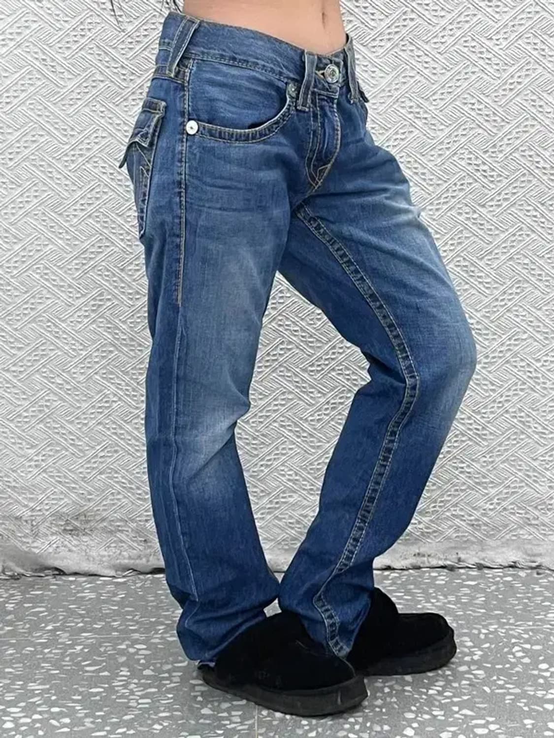 트루릴리전 리키 빅 티 캐주얼 빈티지 데님 청바지 32인치 C08626 상품이미지2