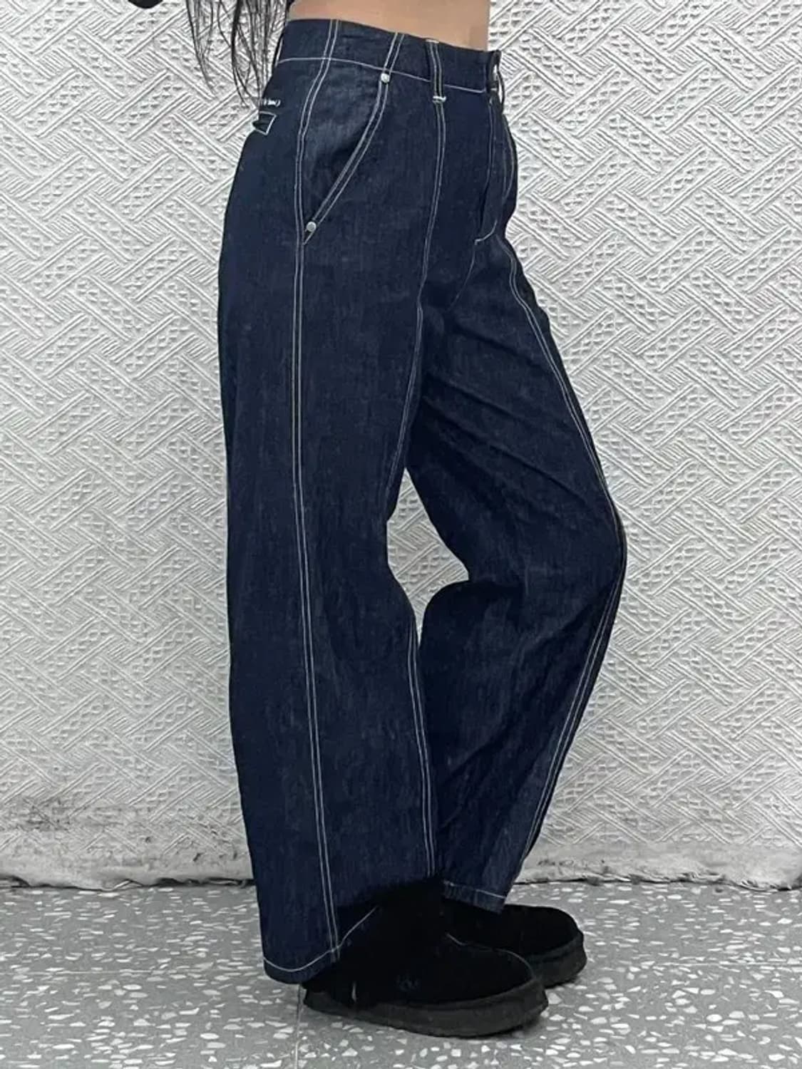 와릿이즌 캐주얼 스티치 하이웨스트 라이트 데님팬츠 S C08633 상품이미지1