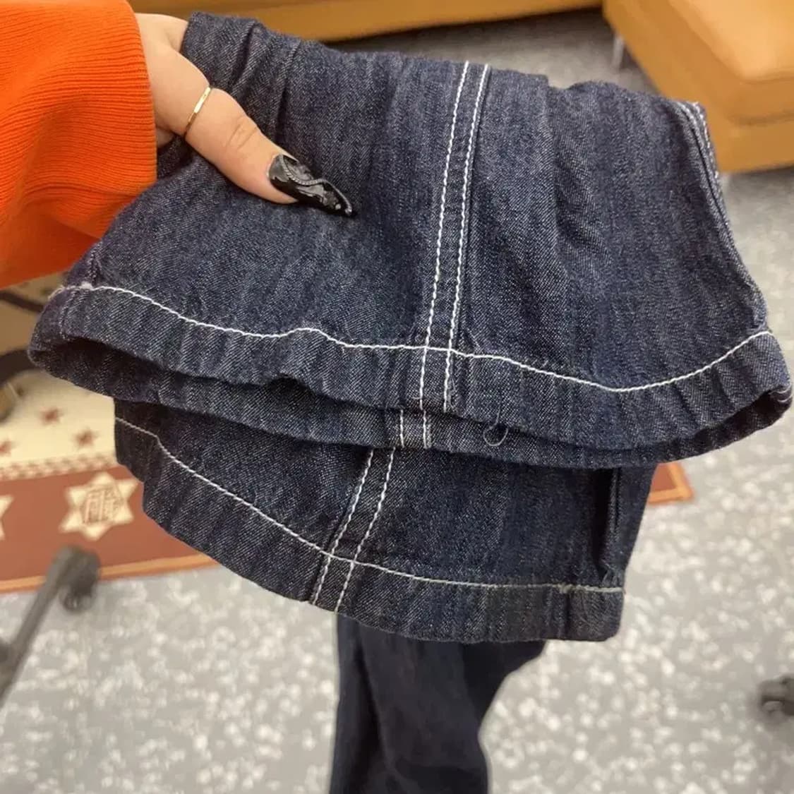 와릿이즌 캐주얼 스티치 하이웨스트 라이트 데님팬츠 S C08633 상품이미지7