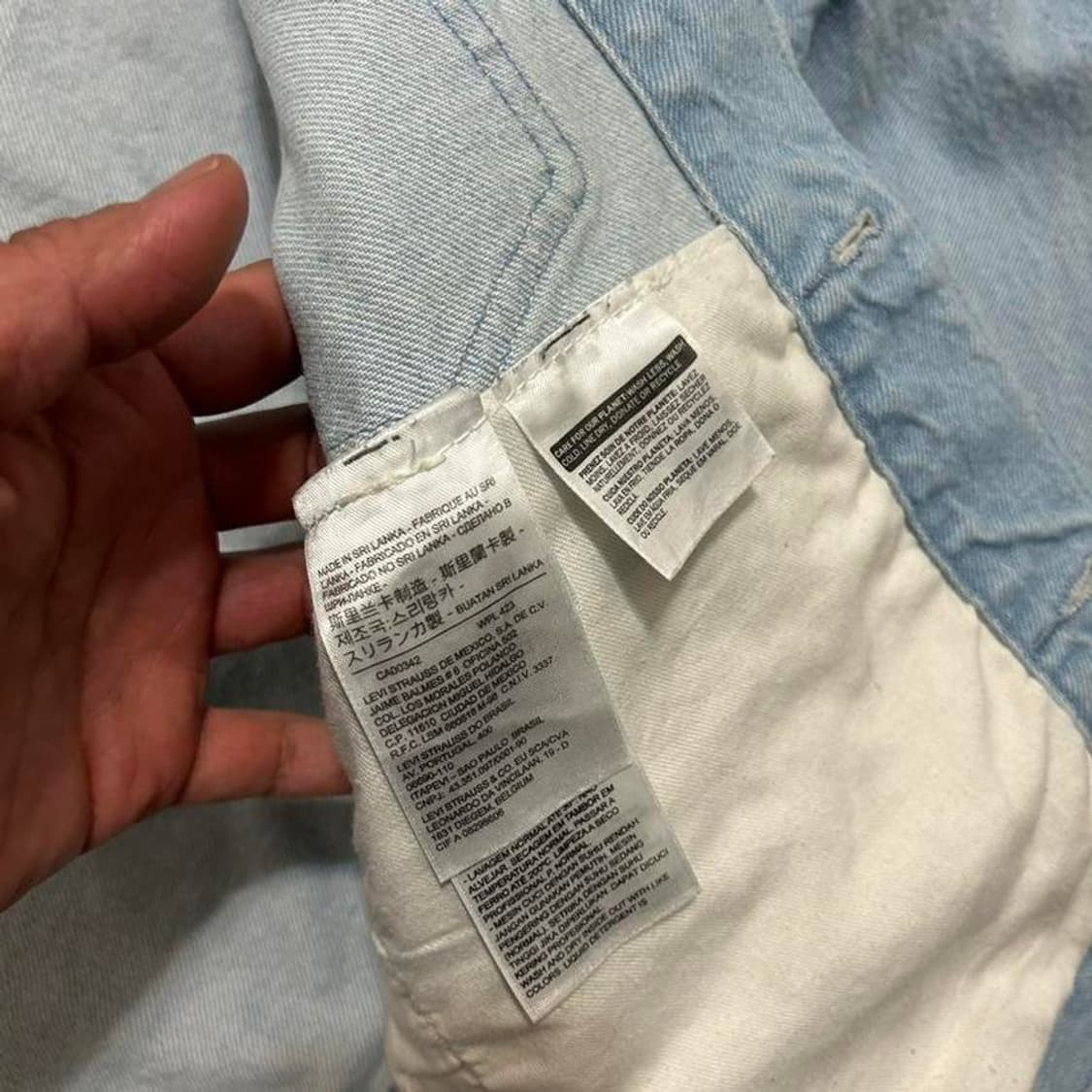 리바이스  line 8   인디고  크롭  데님  트러 상품이미지5