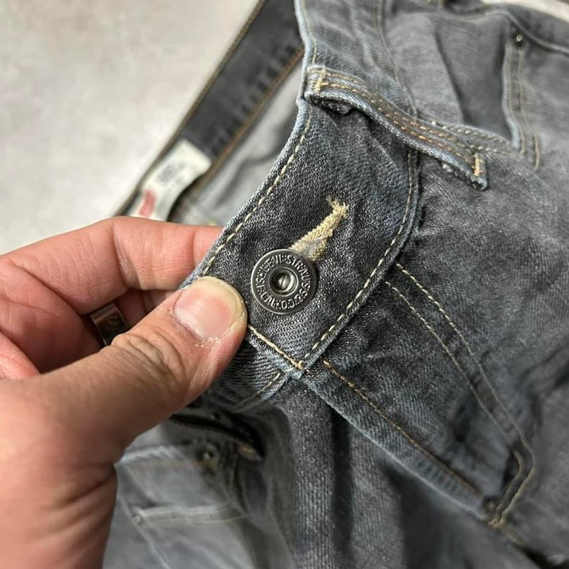 [올드스쿨]  리바이스  505  인디고  흑청  데님 상품이미지6