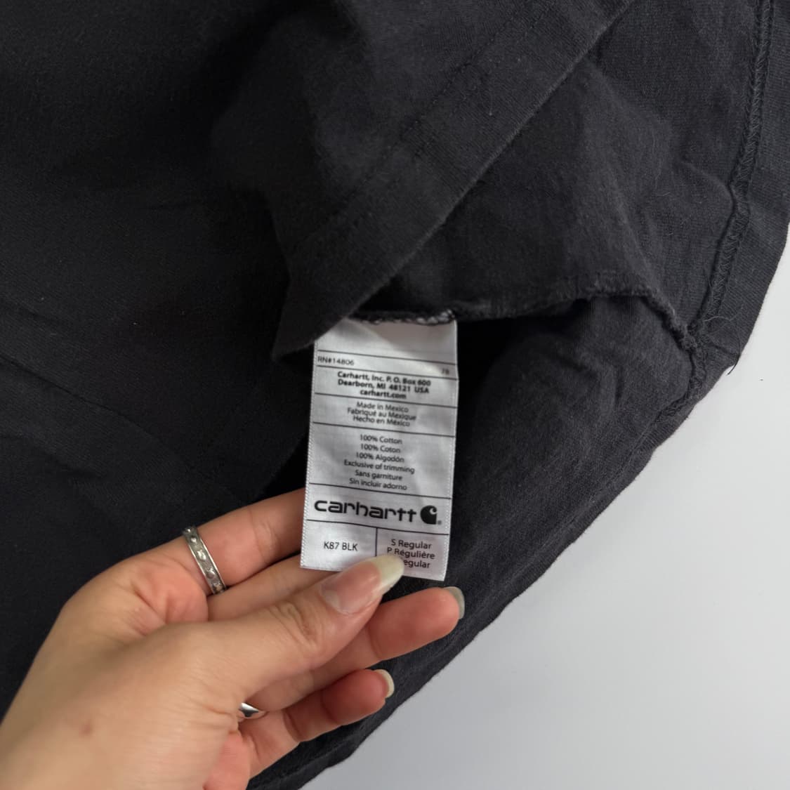 Carhartt 칼하트 원포켓 차콜 반팔 상품이미지6