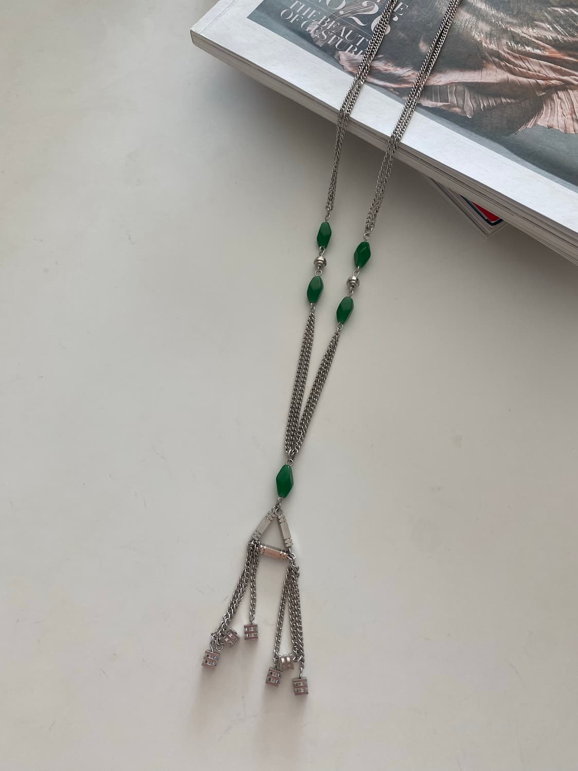 빈티지 그린 롱 목걸이 상품이미지7