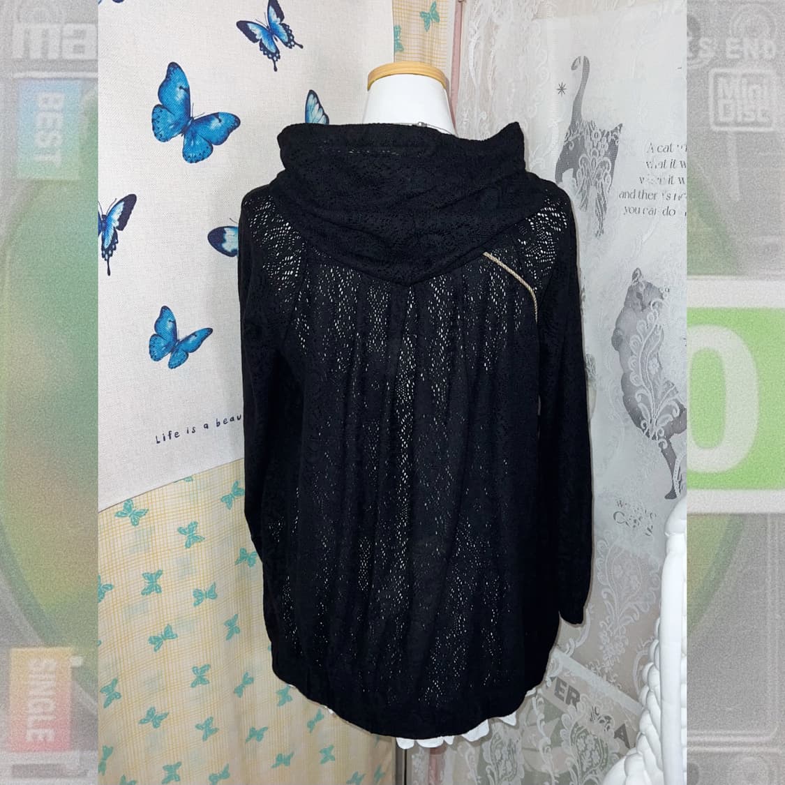 블랙 레이스 투웨이 집업 상품이미지7