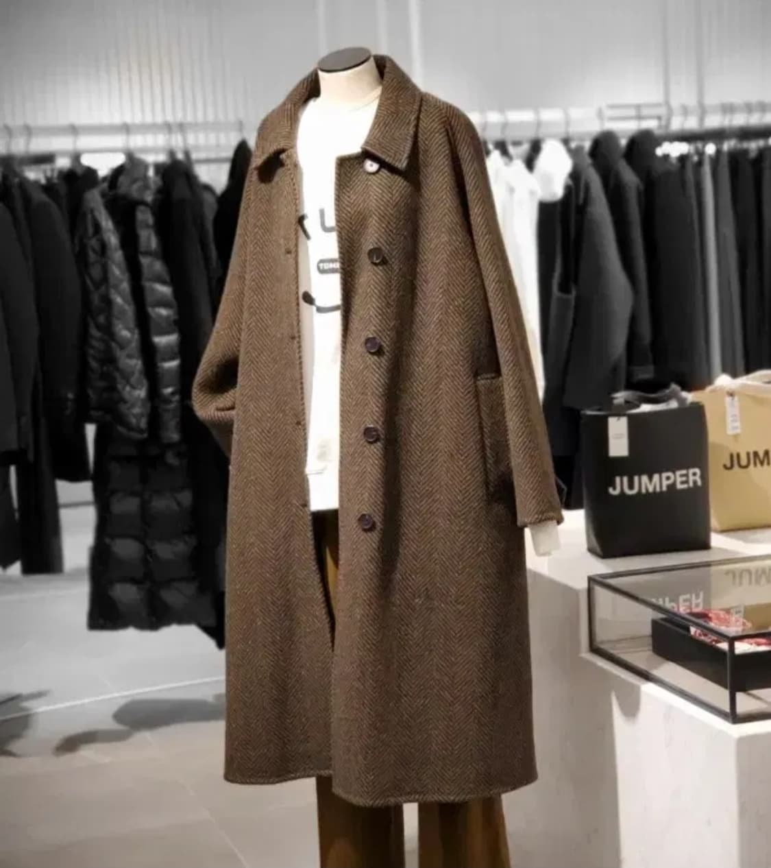 스튜디오톰보이 울 헤링본 코트 상품이미지2