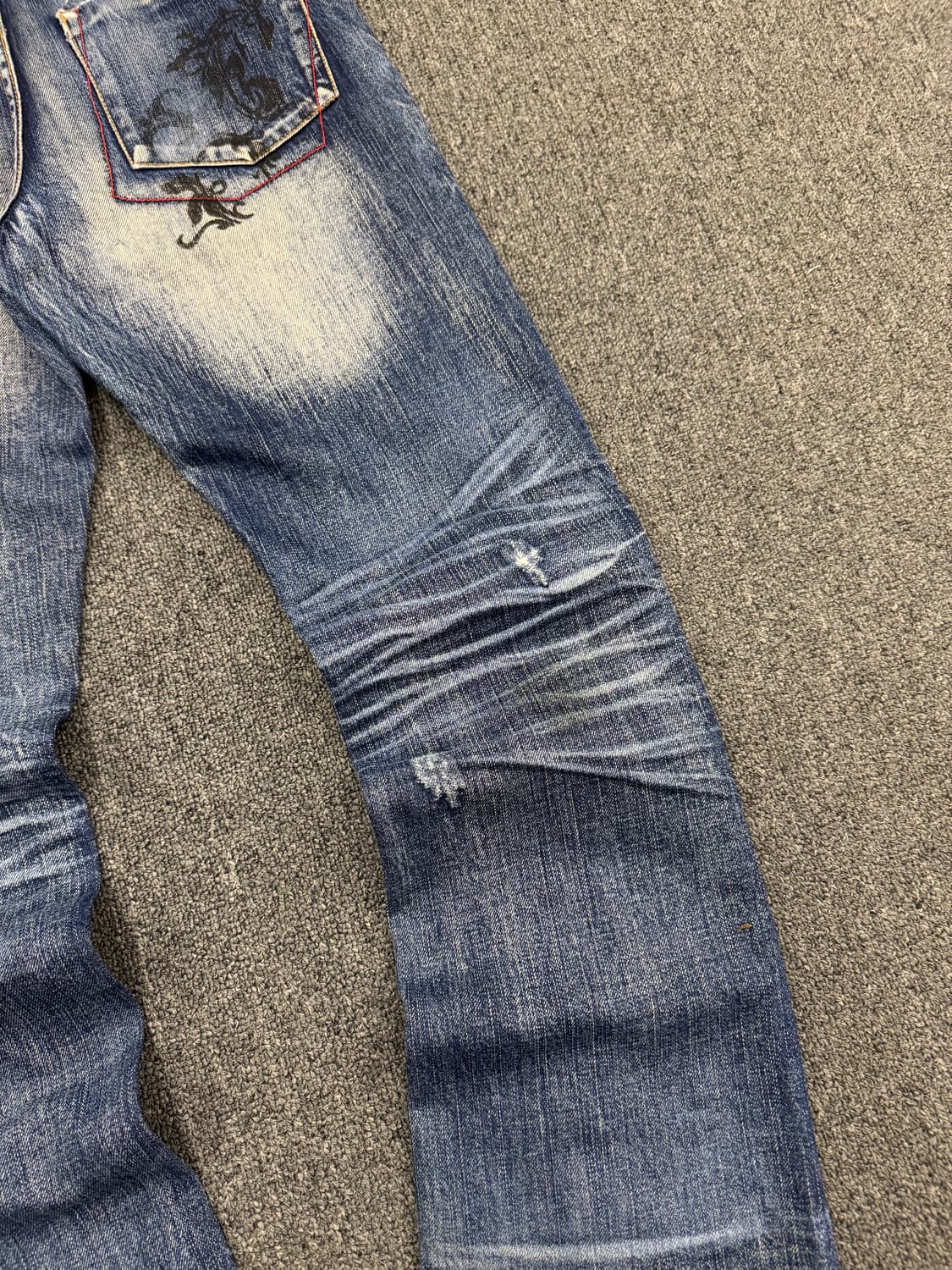 30)Japanese vintage 워싱 Y2K 여성 데님팬츠 상품이미지7