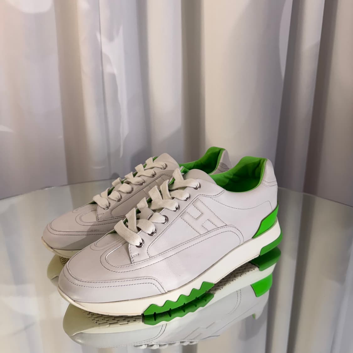 (41) 에르메스 트레일 스니커즈 네온그린 상품이미지3