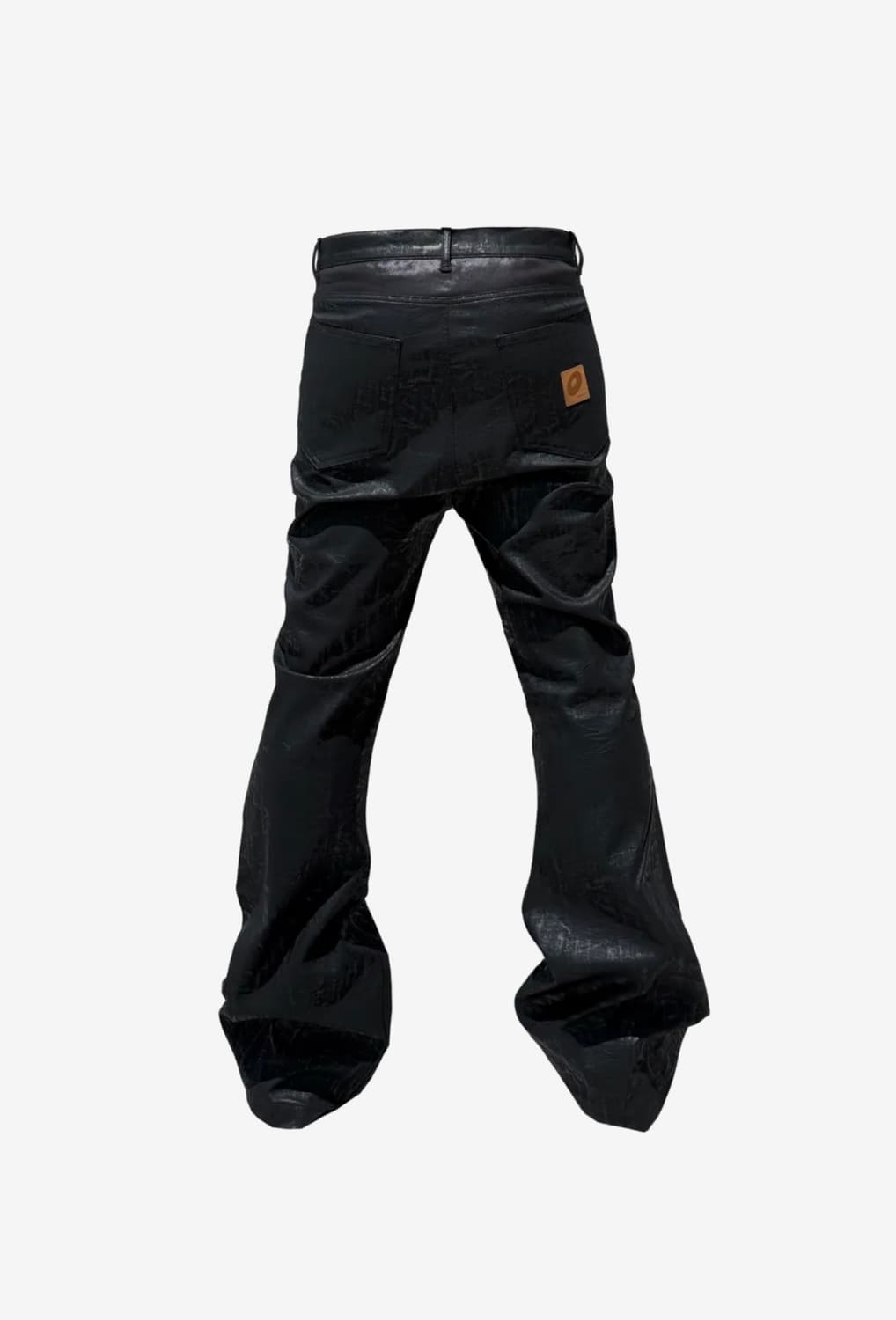 O2: Black Leather Flared Pants 상품이미지3