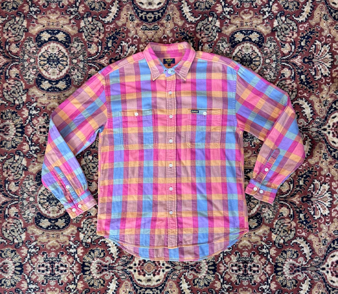 빈티지 oshkosh 체크 플란넬 셔츠 L (608) 상품이미지3