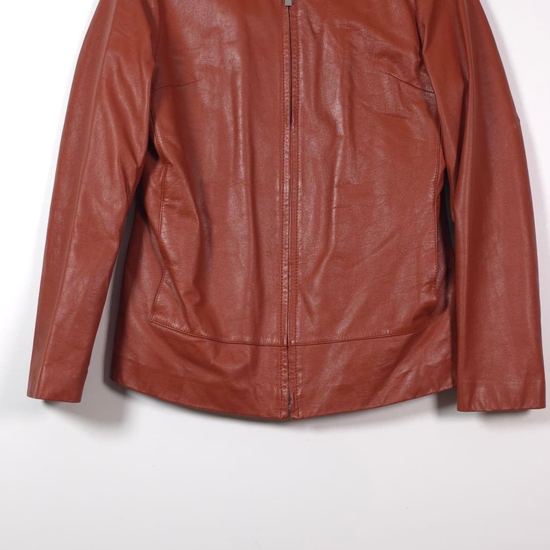 RAPISARDI 이태리 천연 양가죽 체크라이닝 자켓 66 상품이미지4