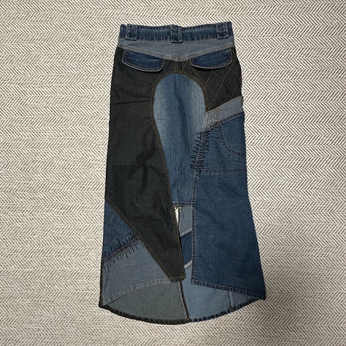 WINK WINK denim mix skirt 상품이미지2