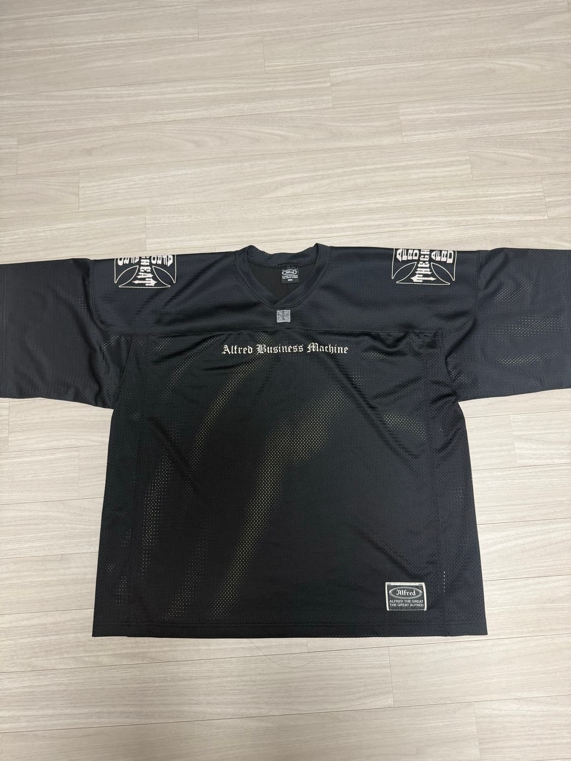 Alfred Iron Cross 메쉬 풋볼 저지 블랙 헤리티지플로스 상품이미지5