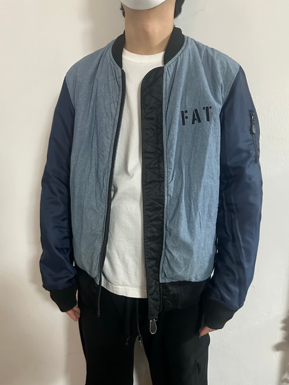 아비렉스 X FAT 콜라보 리버시블 마원 블루종 블랙 상품이미지7