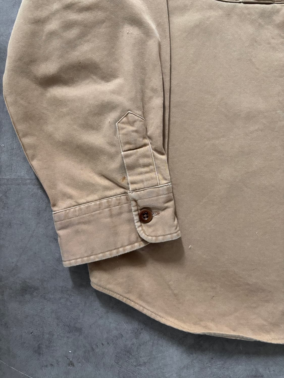 Polo 폴로 랄프로렌 90’s 스텐실로고 베이지 워크 셔츠 상품이미지4